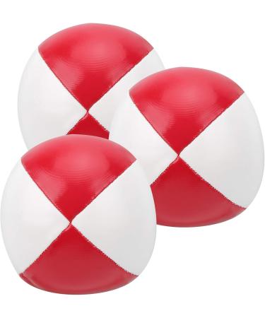 Indoor Smooth Juggling Balls - Tear Resistant Red & White - Ideal for Children's Leisure Activities - Buy Online on GoSupps.com