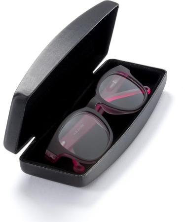 FEFI Large Hardcase Glasses Case - Silk Look Size L Black/Red | Premium Eyewear Storage - International Shipping Available - Buy Online on GoSupps.com