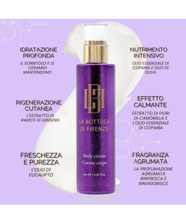  LBF La Bottega di Florence Moisturizing Body Cream 200ml - Deep Hydration and Intense Nourishment - Buy Online on GoSupps.com