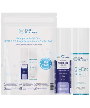 HelloPharmacist Biestro 5.0 BioIdentical Cream + Pro-g Relief Cream for Women | Pharmacist Formulated Brand |Topical Feminine Care Support Derived from Wild Yam for Balance & Wellness | 3oz + 3oz