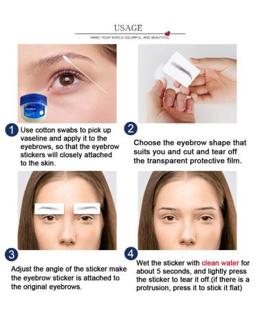 Aaiffey 4D Brown Natural Tattoo Eyebrow Stickers - Waterproof Imitation Ecological Lazy Makeup Tool for Women & Men - 9 Pcs - Buy Online on GoSupps.com