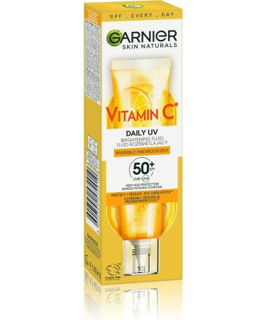 L'Oreal Garnier Vitamin C Day Brightening Liquid with SPF50+ invisible 40 ml - Buy Online on GoSupps.com