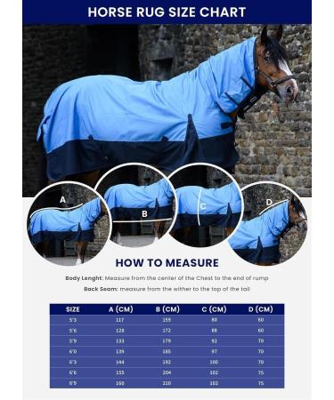 Equitack 600 Denier 2 in 1 Fly Lightweight Turnout Mesh Horse Rug |Waterproof Topline|Fixed Neck|Teflon Coated|Machine Washable Black/Silver 6ft 9 6'9'' Black/Silver - Buy Online on GoSupps.com