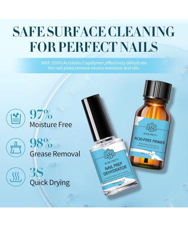 BORN PRETTY Nail Dehydrator & Primer Set - 0.5oz, Acid-Free Natural Prep for Gel Polish & Acrylic Powder - Buy Online on GoSupps.com