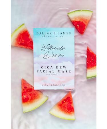 Shop Dallas & James Watermelon Dream Cica Dew Facial Mask - Hydrating & Calming Sheet Mask for Glowing Skin - Buy Online on GoSupps.com