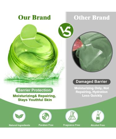 Aloe Vera Eye Pads 60 PCS - Anti-Aging, Soothing, Hydrating & Moisturizing Under Eye Patches - Buy Online on GoSupps.com