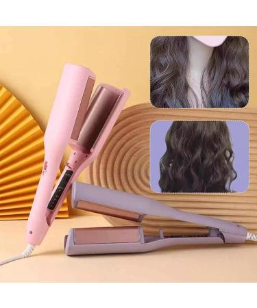 Wave Curling Iron French Egg Curling Iron V Hair Crimper Adjustable Temperature Waver Curling Iron Wand Suitable for Most Hair Types (Pink) - Buy Online on GoSupps.com