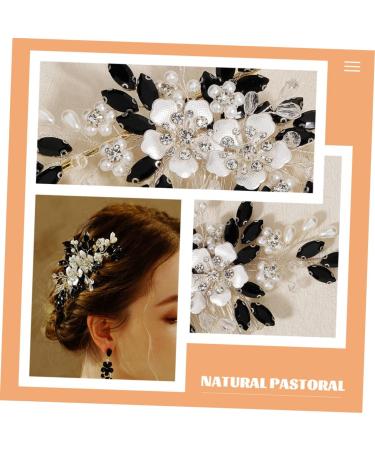 Ipetboom Pearl Flower Comb Tiara Hair Accessories Wedding Decor Leather Hair Tie Flower Hair Decor Bridal Hair Decor Bridal Head Decor Exquisite Hair Comb Girls Hair Accessory - Buy Online on GoSupps.com