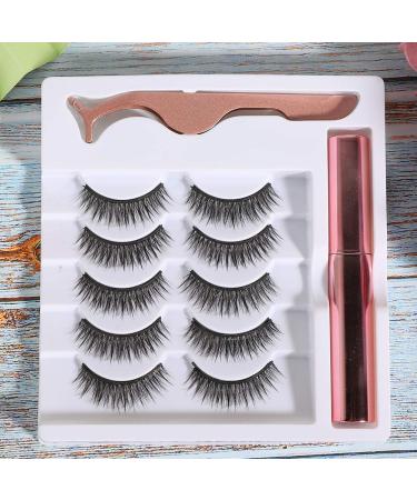 Buy 5 Pair Magnetic Eyelash Set - 3D Reusable Waterproof Soft & Thick - Perfect Makeup Tools for Stunning Eyes - Buy Online on GoSupps.com