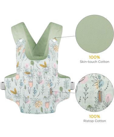GAGAKU Doll Carrier for Children - Green Sunflower Print | Adjustable Straps | Cute Baby Doll Accessory - Buy Online on GoSupps.com