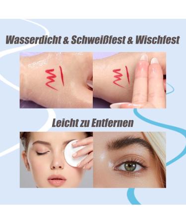 EONFAVE Liquid Eyeliner Matte 2 Color Liquid Eyeliner Stick Quick Drying & Waterproof High Pigmentation & Candy Color Eye Makeup Smooth Line & Fine Feather Blue + White - Buy Online on GoSupps.com