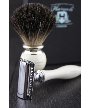 Premium Men's Shaving Kit | Double Edge Safety Razor Brush & Stand | Ultimate Grooming Set - Buy Online on GoSupps.com