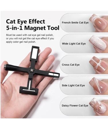 Goiern 5 in 1 Nail Magnet Tool - Magnetic Pencil for Cat Eye Gel & Nail Art | DIY Magic 3D Magnet Stick Set - Buy Online on GoSupps.com