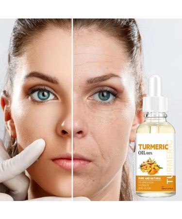 Turmeric Brightening Oil - Skin Brightening Face Essence Turmeric Drops 30ml Non Greasy Natural Facial Skin Care Essence with Dropper Facial Oil Enhancer: for Dehydrated or Dry Skin - Buy Online on GoSupps.com