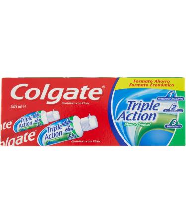  Colgate Colgate Triple Action Toothpaste 2 x 75 ml - Buy Online on GoSupps.com