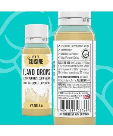 Fit Cuisine Applied Nutrition Flavo Drops Vanilla 38 ml - Buy Online on GoSupps.com