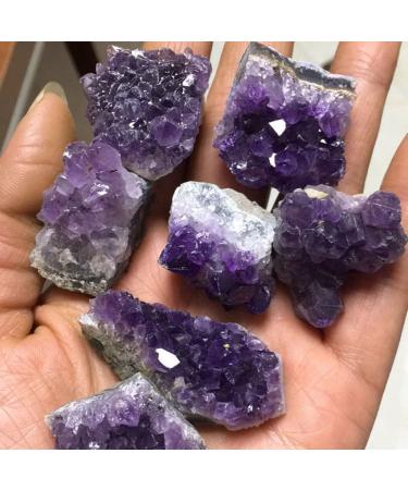 Natural Raw Amethyst Quartz Geode Druzy Purple Crystal Cluster Stones Specimen Crafts Home Decor Ornament 4-6cm Rocks (Size : 4-6cm)