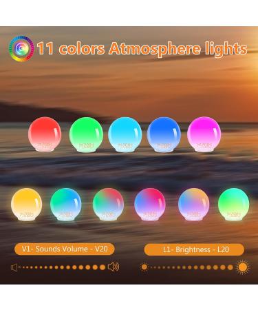 Baozily Light Alarm Clock Sunrise Sunset Simulation Double Alarms Snooze FM Radio & 11 Color Options Wake Up Naturally! - Buy Online on GoSupps.com