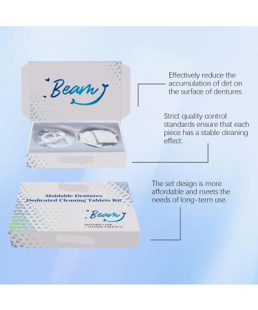 Denture Cleaning Tabs Set For Silicone Dentures - Gentle Fast-Acting Easy To Use - Maintains Cleanliness & Comfort(2PC) - Buy Online on GoSupps.com