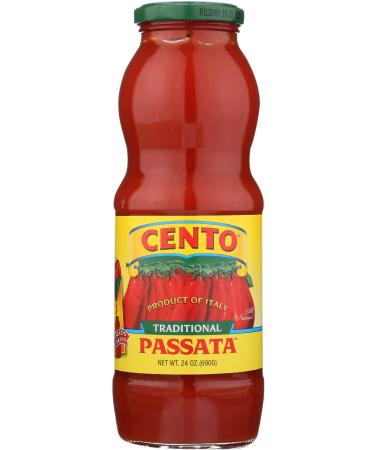 CENTO FOODS Crushed Passata Tomatoes, 24 OZ, 1.5 Pound (Pack of 2)