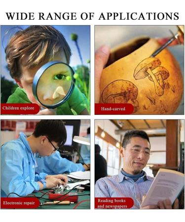 Professional with Light 20X USB Handheld Magnifier with Optical Glass Mirror for The Elderly to Read and Students to Explore Full of Stars - Buy Online on GoSupps.com