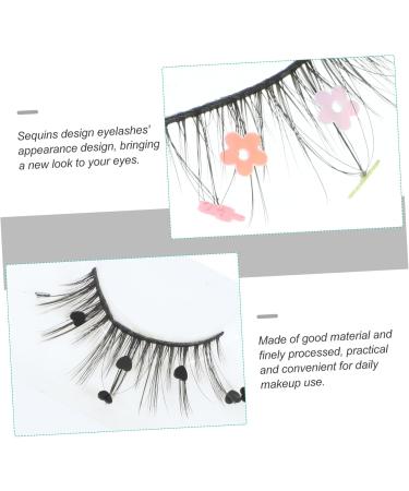 FRCOLOR 6 Pairs Sequin False Eyelashes Colored Eyelashes Pride Makeup Cosplay Lashes Color Lashes Lashes with Fake Eyelashes Sequins Lash Extensions Flash Chip Natural Miss Imitation - Buy Online on GoSupps.com