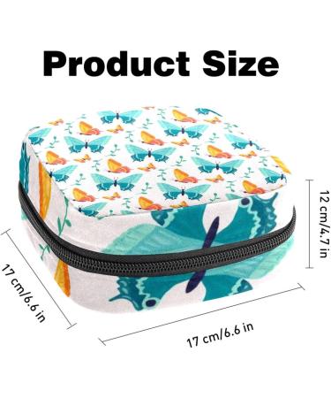 Stylish Women's Napkin Storage Bags | Retro Butterfly Patterns | Portable Menstrual Cup & Bandage Bags - Buy Online on GoSupps.com