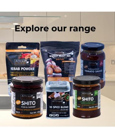  Aftrad Village Kitchen Aftrad Village Kitchen MILD 150g - A Ghanaian chili sauce made with smoked fish and shrimp. A delicious condiment for all cooked meals. It can be used as a sauce spread or dip. - Buy Online on GoSupps.com