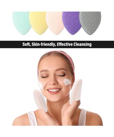 20 Pcs Reusable Facial Exfoliating Sponges for Deep Cleansing - Teardrop Shape Puff Style Exfoliating Pads for Removing Blackheads and Makeup | Women's Skin Care Solution - Buy Online on GoSupps.com