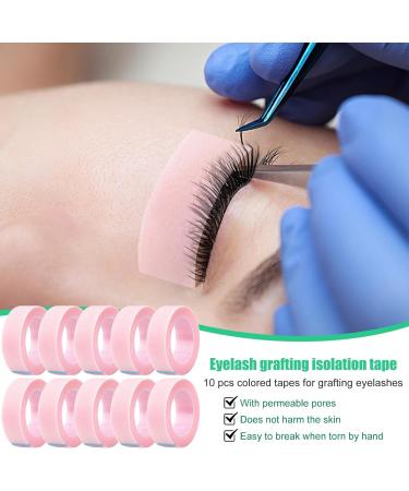 Grafting Eyelash Tape | Lash Extension Adhesive Tapes | Adhesive Eyelash Grafting Pad for Girls with Sensitive Skin 10 packs Pink - Buy Online on GoSupps.com