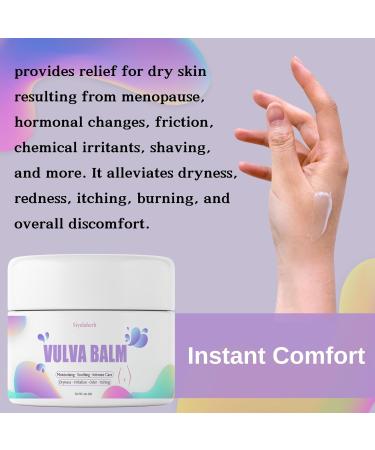 Vulva Balm Moisturizer Cream for Women | Long-Lasting Relief for Dryness Itching & Irritation | 2 OZ Hormone Balance Care - Buy Online on GoSupps.com