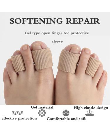 Cuttable Toe Tubes Sleeves 5 Pack with Silicone Gel Lining - Toe Protector for Bunion, Hammer Toe, Callus, Corn - One Size Fits All - Buy Online on GoSupps.com