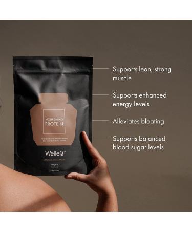 WelleCo Organic Chocolate Protein Powder - 300g Pouch - Plant-Based Brown Rice & Pea Protein - 10.5 Ounce Pack - Buy Online on GoSupps.com