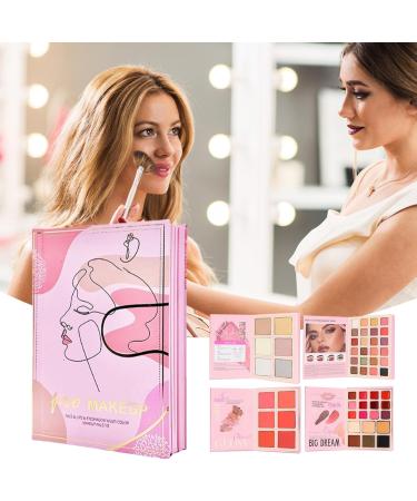 JINGLING Makeup Book Durable and Foldable Book Style for Blush and Lipstick 78 Colors Face Palette for Beauty Fashion Commuters Women Girls Travel Party - Buy Online on GoSupps.com