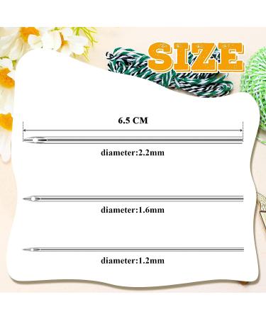 Punch Needle Metal Tube with Wooden Texture Handle Embroidery Pens - Weaving Tools for Thread and Yarn (2.2 mm 1.6 mm 1.2 mm) - Buy Online on GoSupps.com