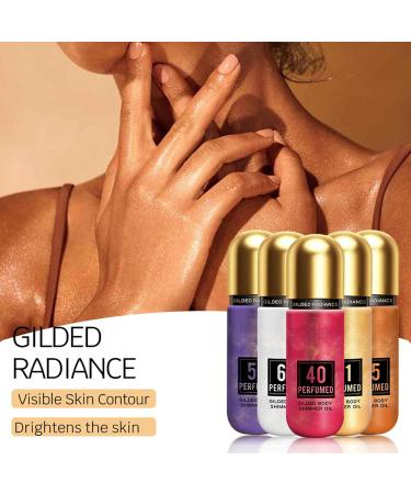 Body Glow Oil Shimmer Body Oil with Mitt Applicator Fragrance Bronze Luminizer Glow Bodys Glitter Oils Long Lasting Moisturizing Shimmer Lotion Moisturizer for Face &Body 150ML - Buy Online on GoSupps.com