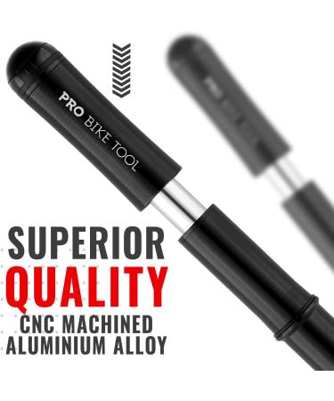 Premium Mini Bike Pump - High Pressure PSI - Presta and Schrader Valves - Ideal for Road and Mountain Bikes - Black - Buy Online on GoSupps.com