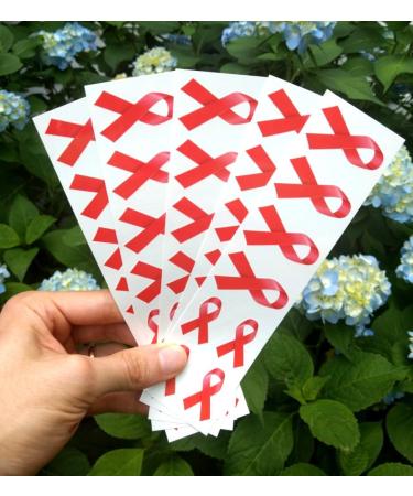 40 Red Ribbon Temporary Tattoos - HIV/AIDS Awareness - Buy Online on GoSupps.com