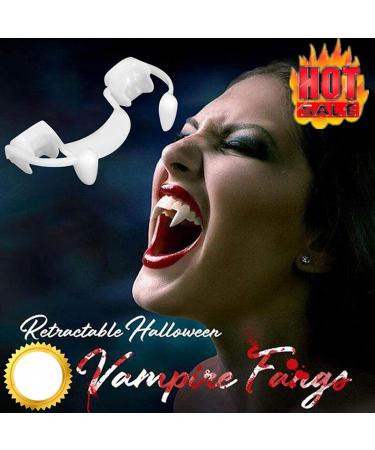 PAPABA Halloween Vampire Teeth - Portable Waterproof Retractable Strong Visual Effect for Spooky Fun - Buy Online on GoSupps.com