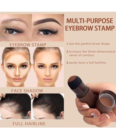 Dark Brown Eyebrow Stamp Stencil Kit - Waterproof Brow Shaping Tool - Buy Online on GoSupps.com