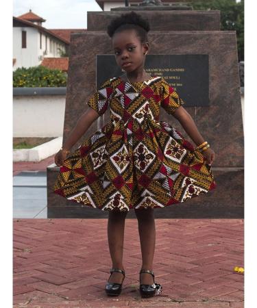 BenleWend Kids Girls Tank Dress | African Aztec Hem Swing Sundress 4-5T Navy - Buy Online on GoSupps.com
