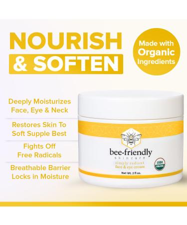 BeeFriendly Organic Face and Eye Cream USDA Certified Organic Facial Moisturizer All In One Natural Face Eye Neck Decollete Cream Reduces Wrinkles & Lines 6 oz (3 Jars in a box) 6 Ounce (Pack of 1) - Buy Online on GoSupps.com