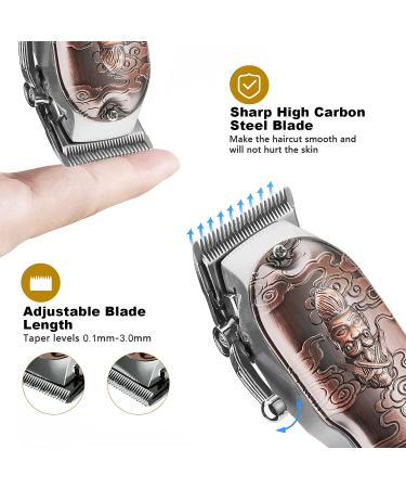 RESUXI Hair Clippers for Men - Professional T-Blade Trimmer Set, Cordless Rechargeable Beard & Barber Clippers with LED Display - Rose Gold - Buy Online on GoSupps.com