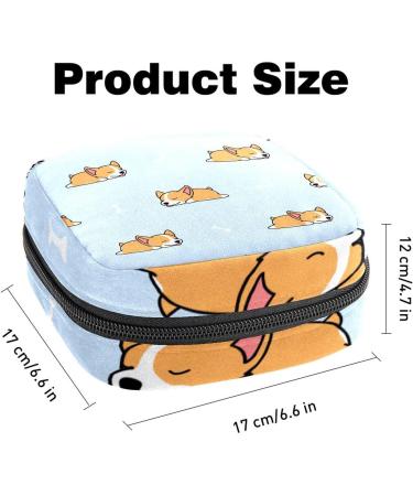 Shop Cute Corgi Women's Binding Bags - Stylish Tampon Storage with Zip Pockets | Multi04 - Buy Online on GoSupps.com