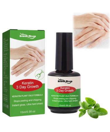 Keratin Nail Growth Oil Keratin 3 Day Growth Nail Treatment & Strengthener Nail Growth Treatment Nail Repair Treatment Nail Strengthener for Damaged Nails Strengthening Nail Polish