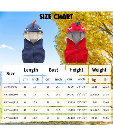 Baby Hooded Gilet Vest for Boys & Girls | Toddler Warm Sleeveless Jacket | Red 4-5 Years/3'6-3'9 | Lightweight Outerwear - Buy Online on GoSupps.com