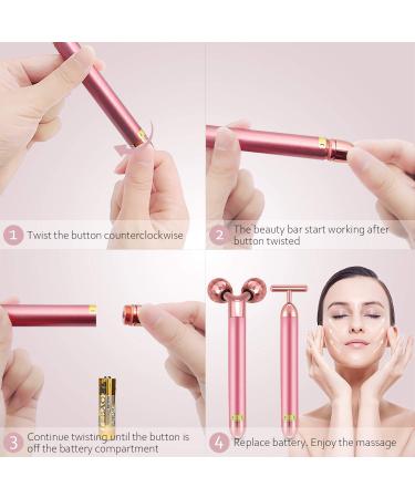 3D Face Roller Massager Kit - Electric T Shape Facial Massager Set for Skin Rejuvenation - Buy Online on GoSupps.com
