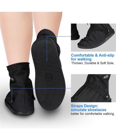 Lemon Rain Waterproof Shoes Cover for Women Men | Reusable Boot Covers with Slip-Resistant Sole | Black Galoshes | Size M (Women 5-6 Men 3-4) - Buy Online on GoSupps.com