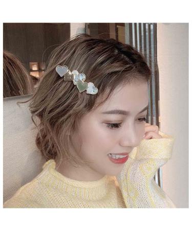 Yheakne Heart Hair Clip Cute Hair Clip for Women and Girls (Green Heart)