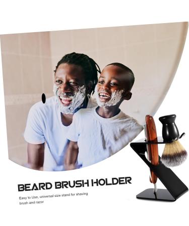 Minkissy Acrylic Stand Brush Holder for Men | Mounted Shaver & Beard Brush Holder - Stylish & Functional Storage - Buy Online on GoSupps.com